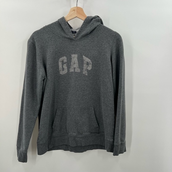 GAP Tops - Gap Grey Stretch Hoodie Ladies Medium